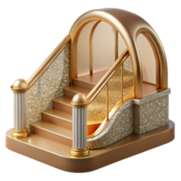 impressive artistic Staircase Railing Cutout for Safety Feature Visuals authentic png