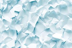 Crumpled paper background with blue and white crumpled pieces photo