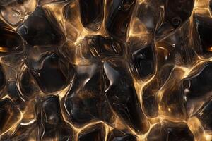 A black and gold background with some black and gold ice photo