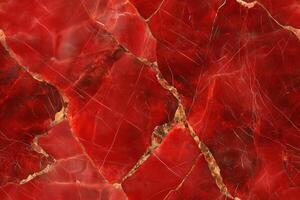 A red marble texture with a gold finish photo