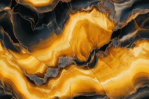 A close up of a marble surface with a yellow and black color photo