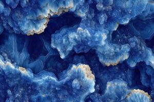 Blue and gold rock texture background photo