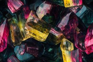 A close up of colorful gems photo
