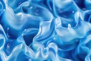 A close up of a blue liquid with wavy lines photo