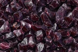 A close up of a large pile of purple rocks photo
