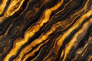 A black and gold marble texture with wavy lines photo