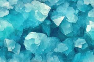 Blue crystals on a blue background photo