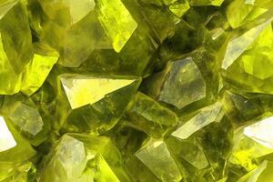 A close up of a green stone with a lot of small pieces photo