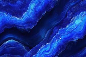 Blue agate background with waves and waves photo