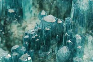 A close up of a cluster of blue crystals photo
