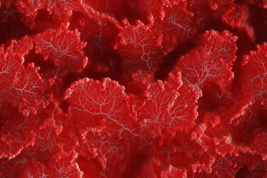A close up of a red leaf photo