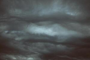 Cloudy dramatic sky on overcast weather photo