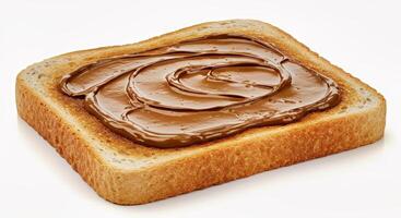 A piece of toast with peanut butter on it photo