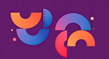 A purple background with a colorful abstract design photo