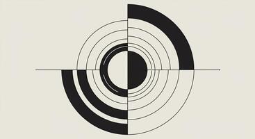 A black and white image of a circular object photo