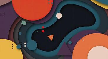 A colorful abstract background with circles and shapes photo
