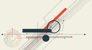 Abstract design with lines and circles photo