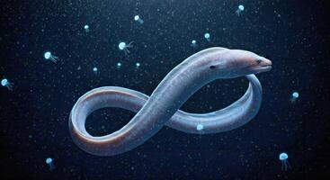 A worm with a long tail and a long body photo