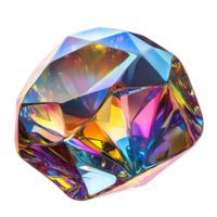 Radiant and Colorful Crystal with Sparkling Facets Showcasing the Beauty of Precious Stones png