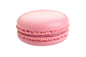 A pink macaron with soft filling and textured edges, evoking sweetness and elegance png