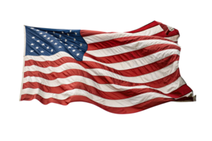 A high-definition shot of the American flag with rich color contrasts and fabric texture details in its undulating folds png