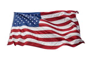 The American flag in mid-wave, emphasizing the dynamic flow of its red, white, and blue hues png