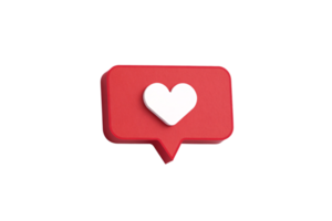 A minimalistic red square with rounded edges, showcasing a white heart in its center for a clean, modern design png