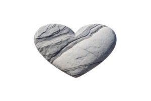 A heart-shaped stone with subtle, darker streaks and cracks, highlighting natural imperfections and the unique charm of weathered textures png