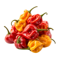 Pile Of Fresh Peppers White Background png