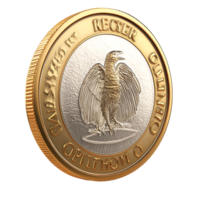 Collectible Gold Coin With Leader Portrait Transparent Background png