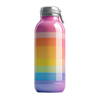 Glossy Rainbow Glass Bottle Transparent Background png