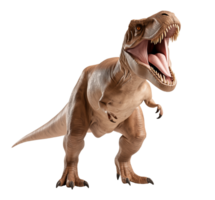 Ferocious t-rex roaring image isolated transparent. Jurassic predator sharp fangs. Trex dino extinct animal. Dinosaur tyrannosaurus cutout element object photography png