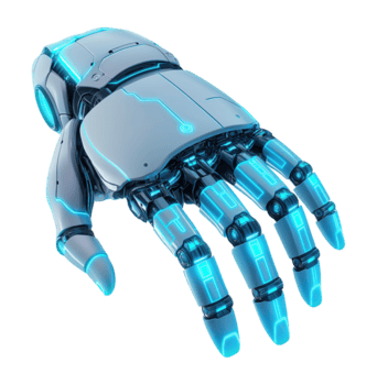 avancerad robot hand bion lem bild isolerat transparent. digital framtida. mekanisk protetik skära ut. Avancerad robotik protes Skära ut element objekt fotografi png