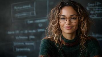 AI assistant supporting teachers with resource management, displaying curriculum concept in an educational tech setting photo