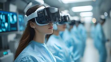 Future of surgery with VR-assisted training, precise robotic equipment, and virtual simulation systems photo