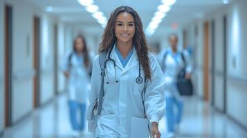 AI optimizing hospital workflows by tracking staff activities and patient movement photo