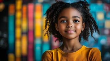 Educator using AI-powered charts to track student improvement in real-time photo