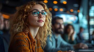 Marketers analyzing data for impactful multichannel content increasing customer interaction sales 8K realistic photo