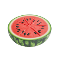 A sliced watermelon showing the juicy red inside with seeds visible png