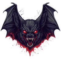 A menacing illustration depicting a creature with sharp teeth and wings png