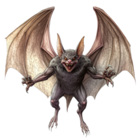 A ferocious creature with large wings and sharp teeth is displayed png