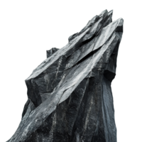 Angular formation of dark grey rock appears to be mountainous png