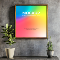 Customizable Empty Frame for Art and Poster Displays psd