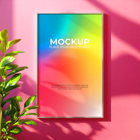 Modern Hanging Frame for Artwork and Print Showcases psd