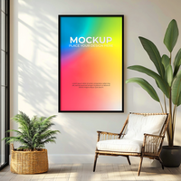 Stylish Modern Frame Mockup for Custom Artwork psd