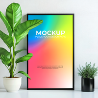 Minimal Floating Picture Frame for Stylish Interiors psd