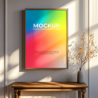 Neutral Frame Mockup for Branding and Digital Artwork psd