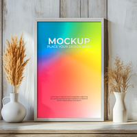 Minimal Hanging Frame for Artwork and Branding psd