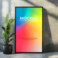 Elegant Floating Frame for Posters and Artistic Prints psd