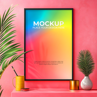 Realistic Empty Frame Mockup for Artwork Display psd
